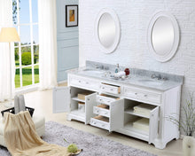 Load image into Gallery viewer, Water Creation Vanity Water Creation DE60CW01PW-000BX0901 60 Inch Pure White Double Sink Bathroom Vanity With Faucet From The Derby Collection