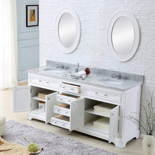 Load image into Gallery viewer, Water Creation Vanity Water Creation DE60CW01PW-000BX0901 60 Inch Pure White Double Sink Bathroom Vanity With Faucet From The Derby Collection