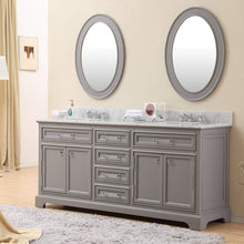 Load image into Gallery viewer, Water Creation Vanity Water Creation DE72CW01CG-000BX0901 72 Inch Cashmere Grey Double Sink Bathroom Vanity With Faucet From The Derby Collection