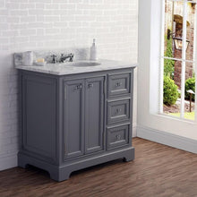Load image into Gallery viewer, Water Creation Vanity Water Creation DERBY36G Derby 36 Cashmere Grey Single Sink Carrara Marble Bathroom Vanity
