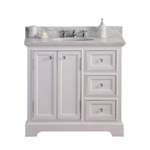 Load image into Gallery viewer, Water Creation Vanity Water Creation DERBY36W Derby 36 Pure White Single Sink Carrara Marble Bathroom Vanity