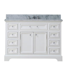 Load image into Gallery viewer, Water Creation Vanity Water Creation DERBY48W Derby 48 Inch Pure White Single Sink Bathroom Vanity