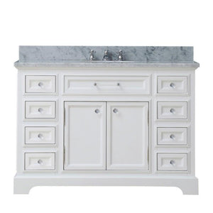Water Creation Vanity Water Creation DERBY48W Derby 48 Inch Pure White Single Sink Bathroom Vanity