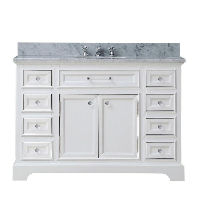 Water Creation Vanity Water Creation DERBY48W Derby 48 Inch Pure White Single Sink Bathroom Vanity