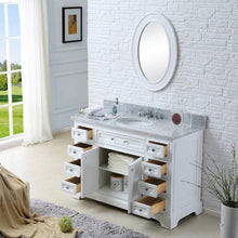 Load image into Gallery viewer, Water Creation Vanity Water Creation DERBY48WB Derby 48 Inch Pure White Single Sink Bathroom Vanity With Matching Framed Mirror