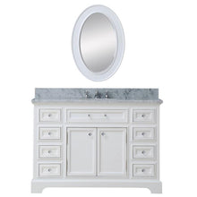 Load image into Gallery viewer, Water Creation Vanity Water Creation DERBY48WB Derby 48 Inch Pure White Single Sink Bathroom Vanity With Matching Framed Mirror