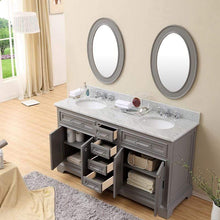 Load image into Gallery viewer, Water Creation Vanity Water Creation DERBY60G Derby 60 Inch Cashmere Grey Double Sink Bathroom Vanity
