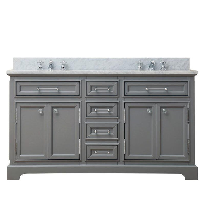Water Creation Vanity Water Creation DERBY60G Derby 60 Inch Cashmere Grey Double Sink Bathroom Vanity