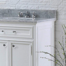 Load image into Gallery viewer, Water Creation Vanity Water Creation DERBY72WB Derby 72 Inch Pure White Double Sink Bathroom Vanity With 2 Matching Framed Mirrors