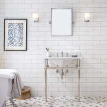 Load image into Gallery viewer, Water Creation Vanity Water Creation EB30D-0513 Embassy 30 Inch Wide Single Wash Stand, P-Trap, Counter Top with Basin, and F2-0013 Faucet included in Polished Nickel (PVD) Finish