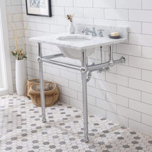 Load image into Gallery viewer, Water Creation Vanity Water Creation EB30E-0109 Embassy 30 Inch Wide Single Wash Stand, P-Trap, Counter Top with Basin, F2-0009 Faucet and Mirror included in Chrome Finish