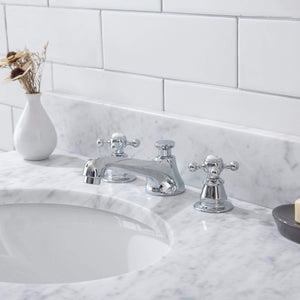 Water Creation Vanity Water Creation EB30E-0109 Embassy 30 Inch Wide Single Wash Stand, P-Trap, Counter Top with Basin, F2-0009 Faucet and Mirror included in Chrome Finish