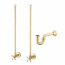 Load image into Gallery viewer, Water Creation Vanity Water Creation EB30E-0613 Embassy 30 Inch Wide Single Wash Stand, P-Trap, Counter Top with Basin, F2-0013 Faucet and Mirror included in Satin Gold Finish