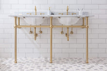 Load image into Gallery viewer, Water Creation Vanity Water Creation EB60B-0600 Embassy 60 Inch Wide Double Wash Stand and P-Trap included in Satin Gold Finish