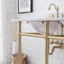 Load image into Gallery viewer, Water Creation Vanity Water Creation EB60B-0600 Embassy 60 Inch Wide Double Wash Stand and P-Trap included in Satin Gold Finish