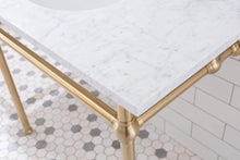 Load image into Gallery viewer, Water Creation Vanity Water Creation EB72A-0600 Embassy 72 Inch Wide Double Wash Stand Only in Satin Gold Finish