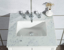 Load image into Gallery viewer, Water Creation Vanity Water Creation EL24CW01PW-000BX0901 Elizabeth 24-Inch Single Sink Carrara White Marble Vanity In Pure White  With F2-0009-01-BX Lavatory Faucet(s)