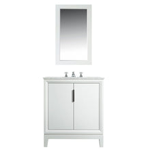 Load image into Gallery viewer, Water Creation Vanity Water Creation EL30CW01PW-R21BX0901 Elizabeth 30-Inch Single Sink Carrara White Marble Vanity In Pure White With Matching Mirror(s) and F2-0009-01-BX Lavatory Faucet(s)