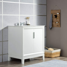 Load image into Gallery viewer, Water Creation Vanity Water Creation EL30CW01PW-R21BX0901 Elizabeth 30-Inch Single Sink Carrara White Marble Vanity In Pure White With Matching Mirror(s) and F2-0009-01-BX Lavatory Faucet(s)