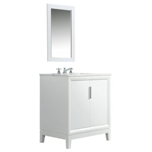 Load image into Gallery viewer, Water Creation Vanity Water Creation EL30CW01PW-R21BX0901 Elizabeth 30-Inch Single Sink Carrara White Marble Vanity In Pure White With Matching Mirror(s) and F2-0009-01-BX Lavatory Faucet(s)