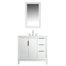 Load image into Gallery viewer, Water Creation Vanity Water Creation EL36CW01PW-000TL1201 Elizabeth 36-Inch Single Sink Carrara White Marble Vanity In Pure White  With F2-0012-01-TL Lavatory Faucet(s)