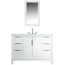 Load image into Gallery viewer, Water Creation Vanity Water Creation EL48CW01PW-000TL1201 Elizabeth 48-Inch Single Sink Carrara White Marble Vanity In Pure White  With F2-0012-01-TL Lavatory Faucet(s)