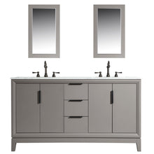 Load image into Gallery viewer, Water Creation Vanity Water Creation EL60CW03CG-000TL1203 Elizabeth 60-Inch Double Sink Carrara White Marble Vanity In Cashmere Grey  With F2-0012-03-TL Lavatory Faucet(s)