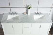 Load image into Gallery viewer, Water Creation Vanity Water Creation EL72CW01PW-R21000000 Elizabeth 72-Inch Double Sink Carrara White Marble Vanity In Pure White With Matching Mirror(s)