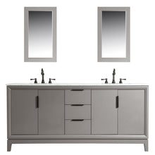 Load image into Gallery viewer, Water Creation Vanity Water Creation EL72CW03CG-000TL1203 Elizabeth 72-Inch Double Sink Carrara White Marble Vanity In Cashmere Grey  With F2-0012-03-TL Lavatory Faucet(s)