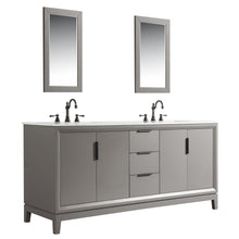 Load image into Gallery viewer, Water Creation Vanity Water Creation EL72CW03CG-000TL1203 Elizabeth 72-Inch Double Sink Carrara White Marble Vanity In Cashmere Grey  With F2-0012-03-TL Lavatory Faucet(s)