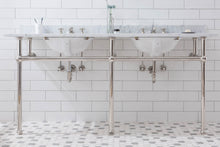 Load image into Gallery viewer, Water Creation Vanity Water Creation Embassy 72 Inch Wide Double Wash Stand, P-Trap, Countertop with Basin, Faucet, Nickel Hardware Finish