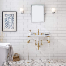 Load image into Gallery viewer, Water Creation Vanity Water Creation EP30C-0600 Empire 30 Inch Wide Single Wash Stand, P-Trap, and Counter Top with Basin included in Satin Gold Finish