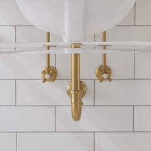 Load image into Gallery viewer, Water Creation Vanity Water Creation EP30D-0612 Empire 30 Inch Wide Single Wash Stand, P-Trap, Counter Top with Basin, and F2-0012 Faucet included in Satin Gold Finish