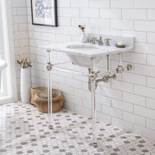 Load image into Gallery viewer, Water Creation Vanity Water Creation EP30E-0509 Empire 30 Inch Wide Single Wash Stand, P-Trap, Counter Top with Basin, F2-0009 Faucet and Mirror included in Polished Nickel (PVD) Finish