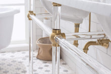 Load image into Gallery viewer, Water Creation Vanity Water Creation EP72E-0613 Empire 72 Inch Wide Double Wash Stand, P-Trap, Counter Top with Basin, F2-0013 Faucet and Mirror included in Satin Gold Finish