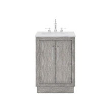 Load image into Gallery viewer, Water Creation Vanity Water Creation HU24CW01GK-000000000 Hugo 24 In. Single Sink Carrara White Marble Countertop Vanity in Grey Oak