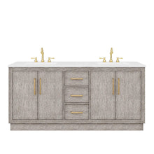 Load image into Gallery viewer, Water Creation Vanity Water Creation HU72CW06GK-000000000 Hugo 72 In. Double Sink Carrara White Marble Countertop Vanity in Grey Oak