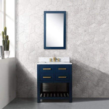 Load image into Gallery viewer, Water Creation Vanity Water Creation MA24C-0612MB Madalyn 24 Inch Monarch Blue Single Sink Bathroom Vanity With Satin Brass Faucet