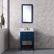 Load image into Gallery viewer, Water Creation Vanity Water Creation MA24CW06MB-R21FX1306 24 Inch Monarch Blue Single Sink Bathroom Vanity With F2-0013 Satin Gold Faucet And Mirror From The Madalyn Collection