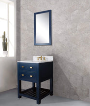 Load image into Gallery viewer, Water Creation Vanity Water Creation MA24CW06MB-R21FX1306 24 Inch Monarch Blue Single Sink Bathroom Vanity With F2-0013 Satin Gold Faucet And Mirror From The Madalyn Collection