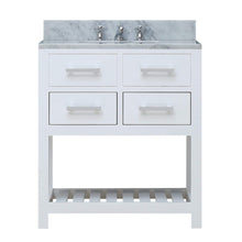 Load image into Gallery viewer, Water Creation Vanity Water Creation MA30CW01PW-000BX0901 30 Inch Pure White Single Sink Bathroom Vanity With Faucet From The Madalyn Collection