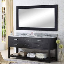 Load image into Gallery viewer, Water Creation Vanity Water Creation MA60CW01ES-R60000000 60 Inch Espresso Double Sink Bathroom Vanity With Matching Framed Mirror From The Madalyn Collection