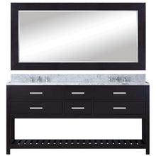 Load image into Gallery viewer, Water Creation Vanity Water Creation MA60CW01ES-R60BX0901 60 Inch Espresso Double Sink Bathroom Vanity With Matching Framed Mirror And Faucet From The Madalyn Collection