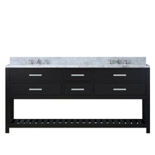 Load image into Gallery viewer, Water Creation Vanity Water Creation MA72CW01ES-000BX0901 72 Inch Espresso Double Sink Bathroom Vanity With Faucet From The Madalyn Collection