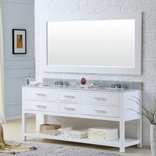 Load image into Gallery viewer, Water Creation Vanity Water Creation MA72CW01PW-000BX0901 72 Inch Pure White Double Sink Bathroom Vanity With Faucet From The Madalyn Collection