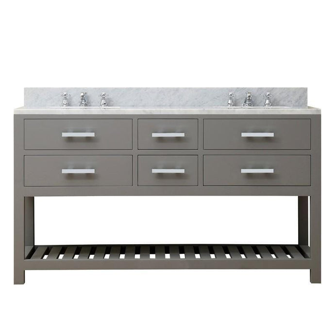 Water Creation Vanity Water Creation MADALYN60G Madalyn 60 Inch Cashmere Grey Double Sink Bathroom Vanity