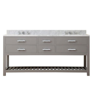 Water Creation Vanity Water Creation MADALYN72G Madalyn 72 Inch Cashmere Grey Double Sink Bathroom Vanity