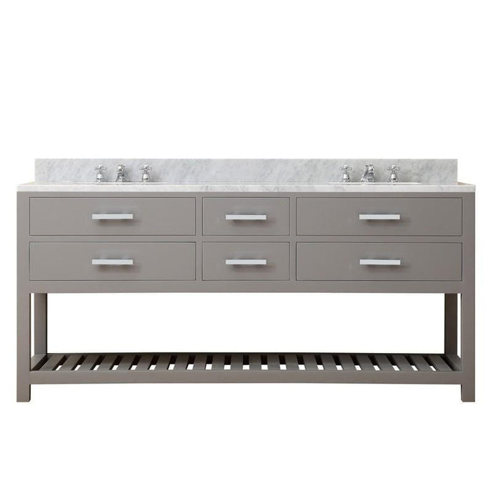 Water Creation Vanity Water Creation MADALYN72G Madalyn 72 Inch Cashmere Grey Double Sink Bathroom Vanity