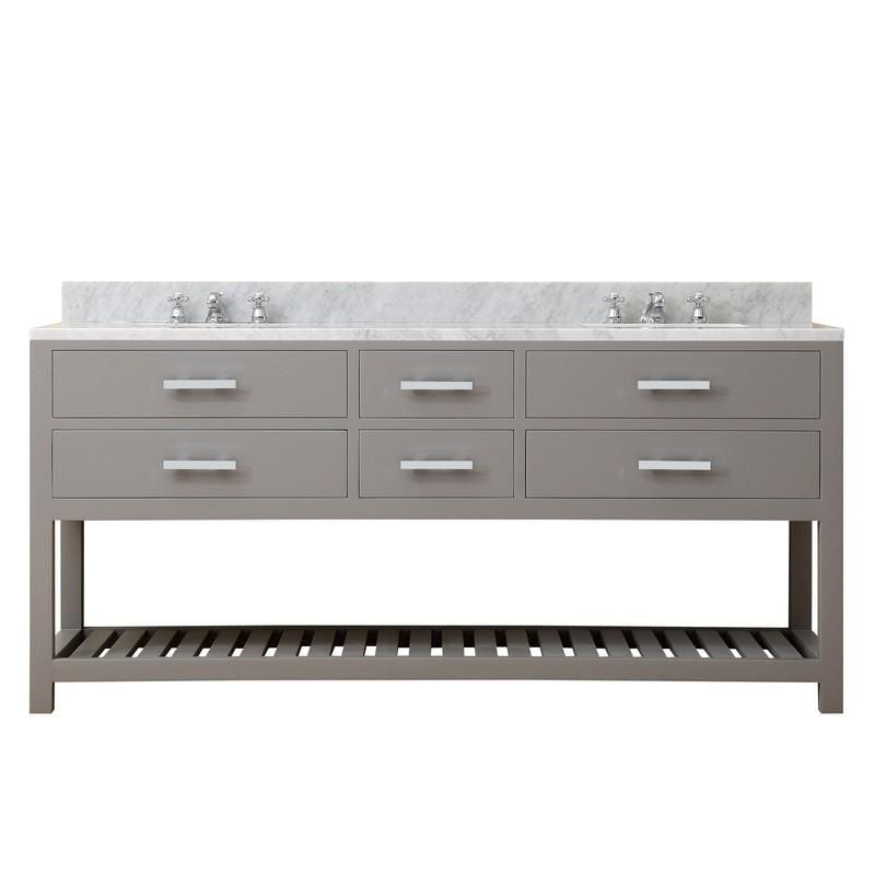 Water Creation Vanity Water Creation MADALYN72G Madalyn 72 Inch Cashmere Grey Double Sink Bathroom Vanity