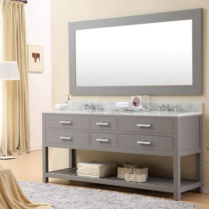 Water Creation Vanity Water Creation MADALYN72G Madalyn 72 Inch Cashmere Grey Double Sink Bathroom Vanity
